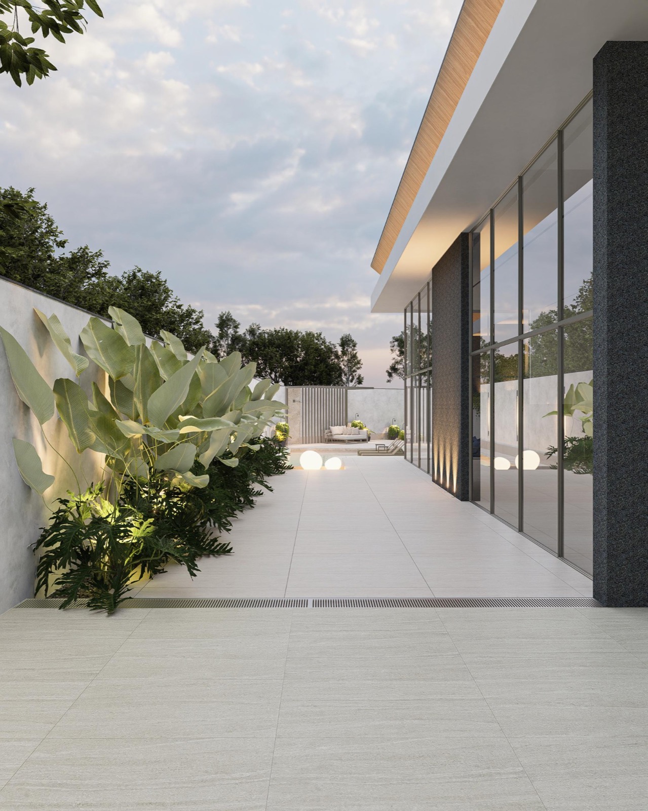 Conexão entre arquitetura, jardim e espaços externos